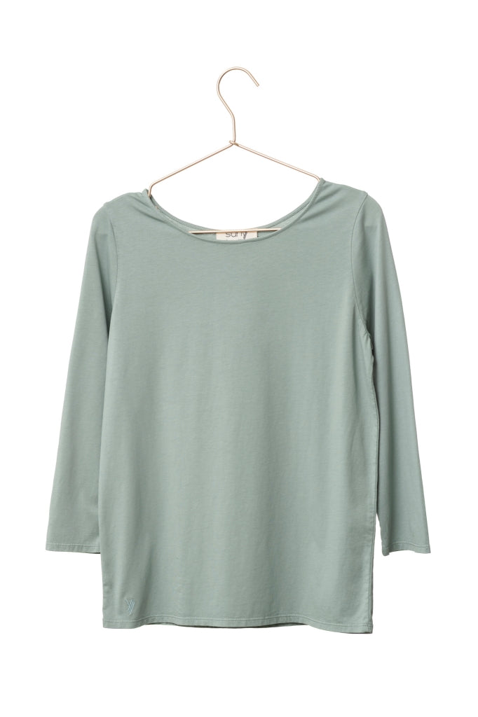 Tee shirt en coton bio DANCING SUNY vert sauge