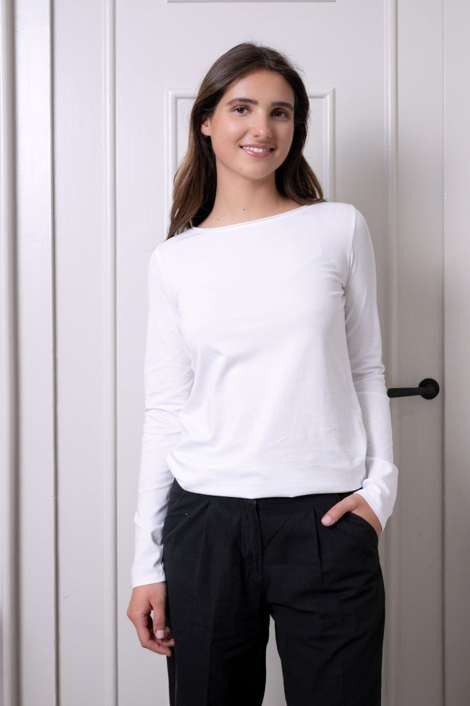 Tee shirt en coton bio JUNE blanc blanc