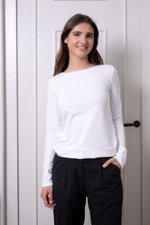 Tee shirt en coton bio JUNE blanc blanc