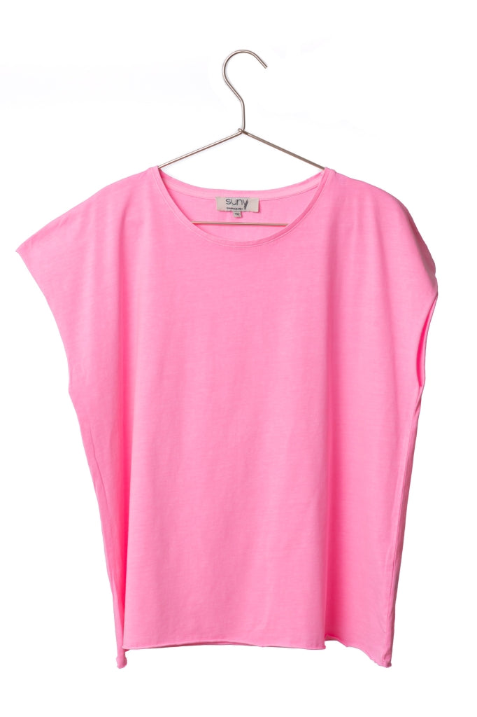 Tee-shirt ROCKY Suny rose malabar – coupe loose en coton bio GOTS