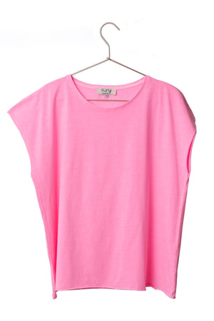 Tee-shirt ROCKY Suny rose malabar – coupe loose en coton bio GOTS