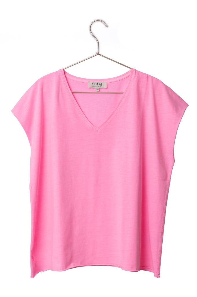 Tee shirt en coton bio ROCKY V SUNY rose malabar