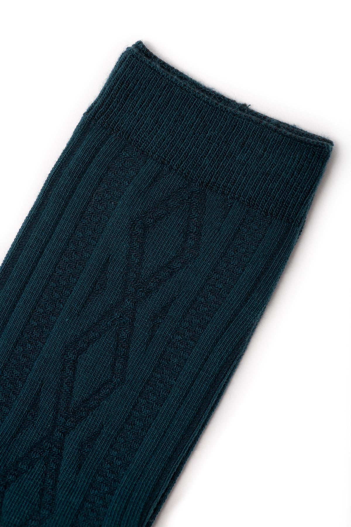 Fanette chaussette torsadée coton bio femme fabriqué en france vert canard