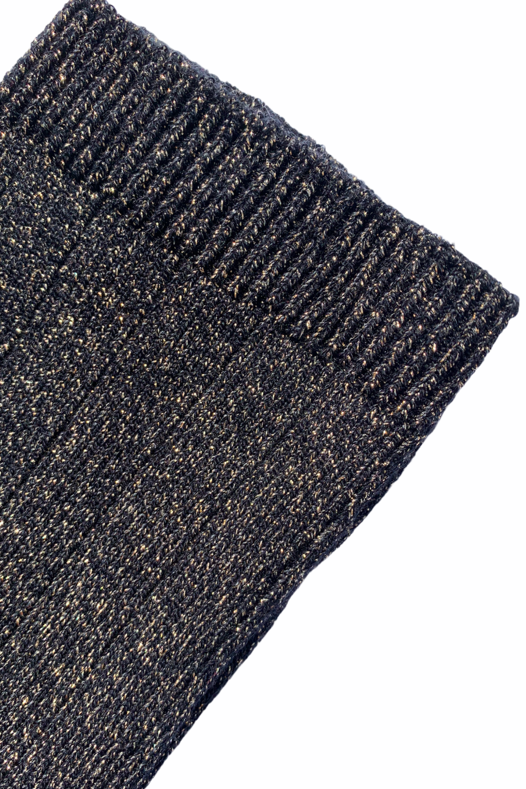 Chaussette à paillettes en coton bio fabriquées en France de couleur noir