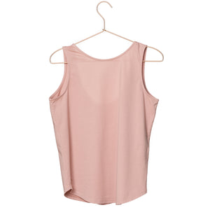 T shirt coton bio eco responsable femme debardeur réversible dos nu coupe ajustée rose suny