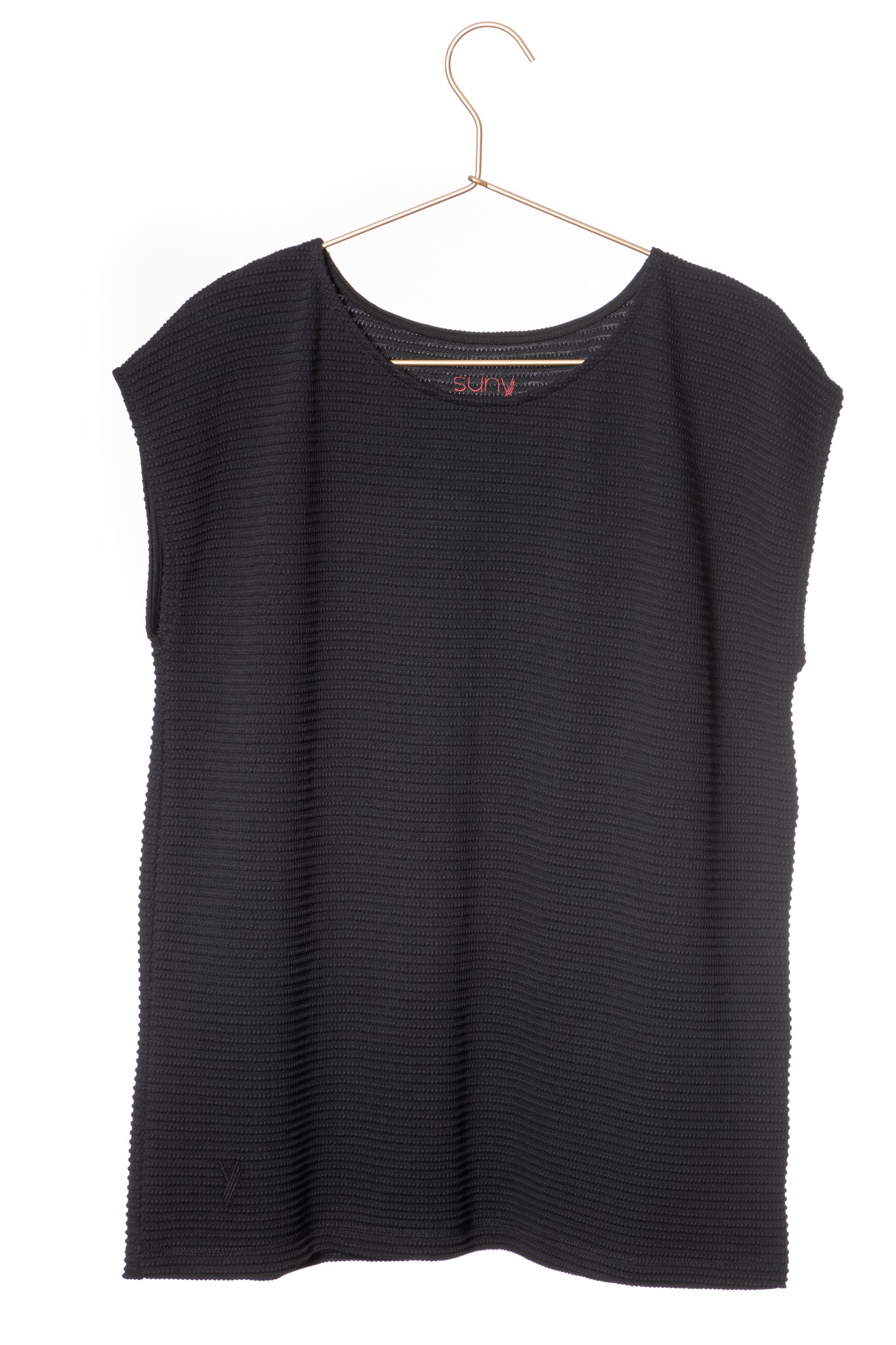 T shirt femme manche courte coupe droite uni coton bio GOTS eco responsable col rond évasé noir, charbon, noir intense