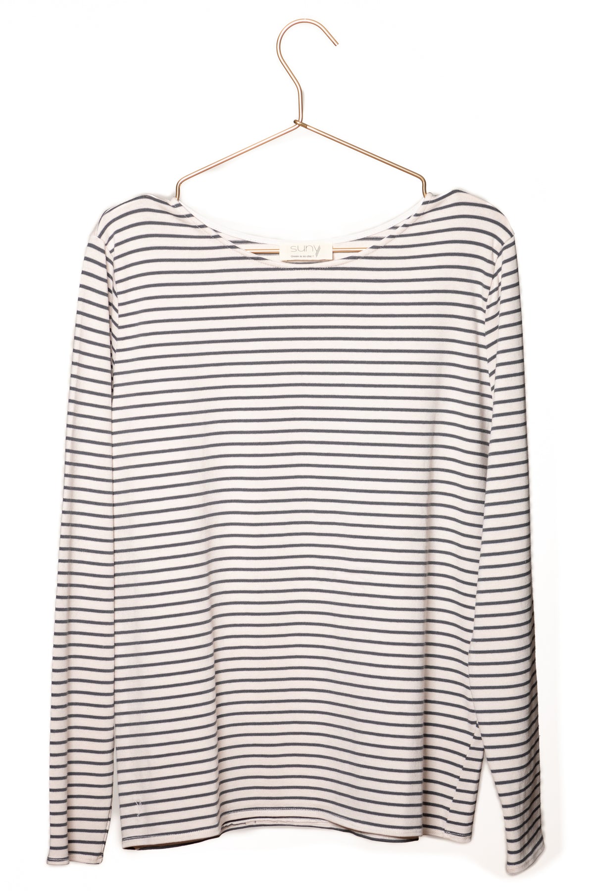 Navy suny marinière femme coton bio certifié GOTS rose poudre