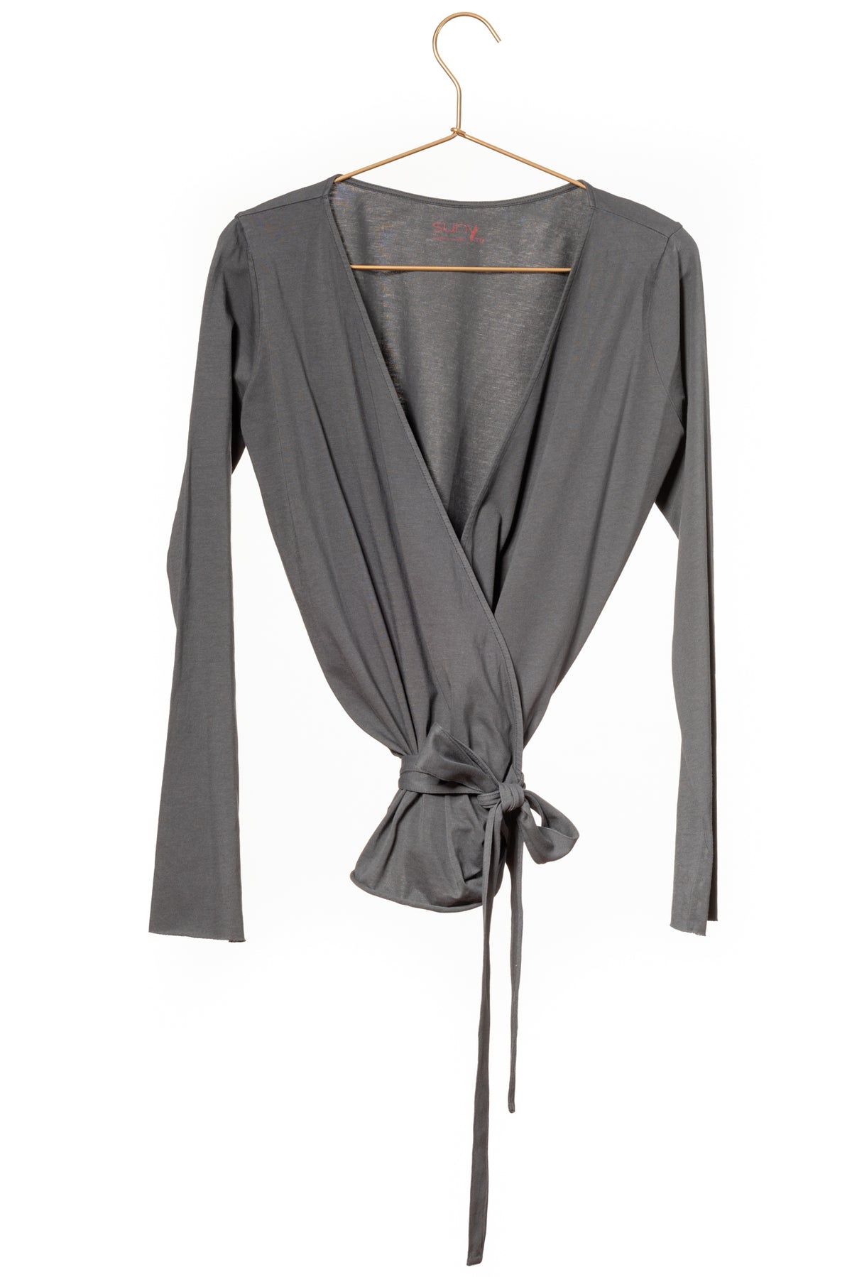 Cache coeur ajusté en coton bio pour femme de couleur gris anthracite pour femme