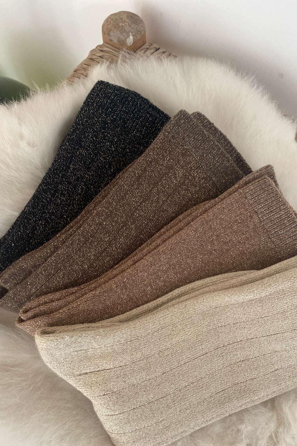 Chaussette à paillettes en coton bio fabriquées en France 